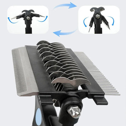 FurEase 3 In 1 Pet Deshedding Brush and Knot Remover Comb