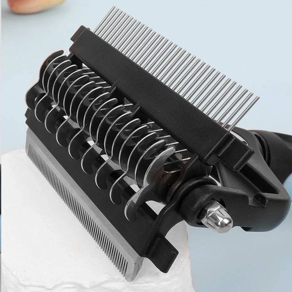 FurEase 3 In 1 Pet Deshedding Brush and Knot Remover Comb