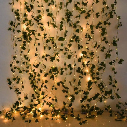 LED Ivy Leaf Garland Fairy String Lights for Bedroom, Wedding & Garden Decor