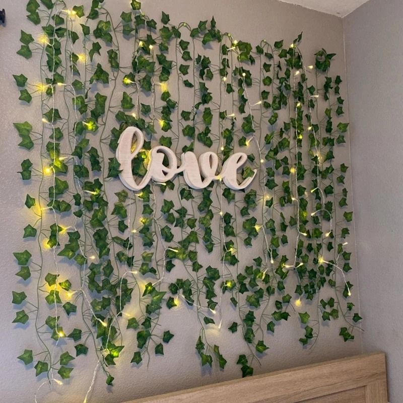 LED Ivy Leaf Garland Fairy String Lights for Bedroom, Wedding & Garden Decor