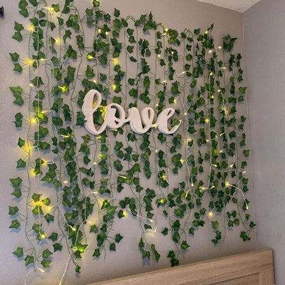 LED Ivy Leaf Garland Fairy String Lights for Bedroom, Wedding & Garden Decor