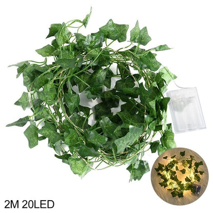 LED Ivy Leaf Garland Fairy String Lights for Bedroom, Wedding & Garden Decor