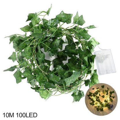 LED Ivy Leaf Garland Fairy String Lights for Bedroom, Wedding & Garden Decor