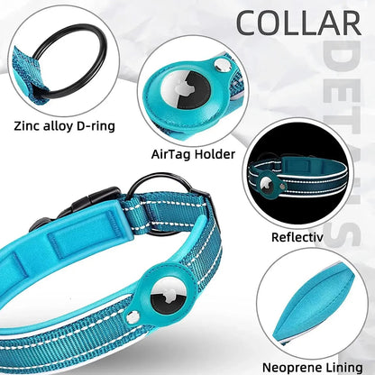 Reflective Waterproof Airtag Pet Collar