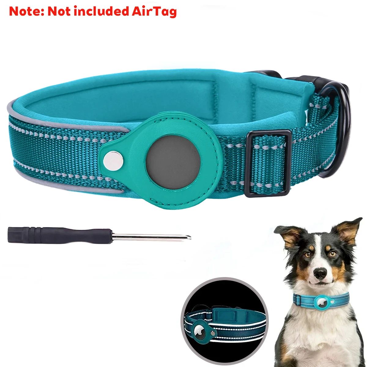Reflective Waterproof Airtag Pet Collar