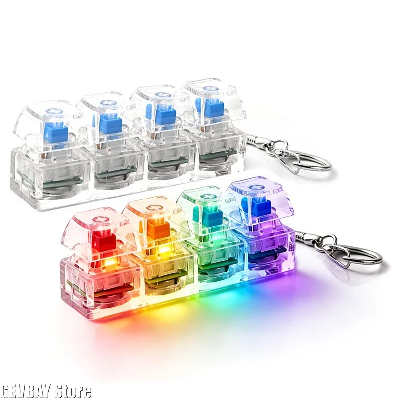 RGB Keyboard Fidget Keychain Toy