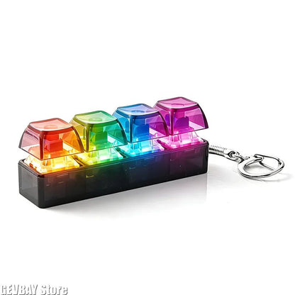 RGB Keyboard Fidget Keychain Toy