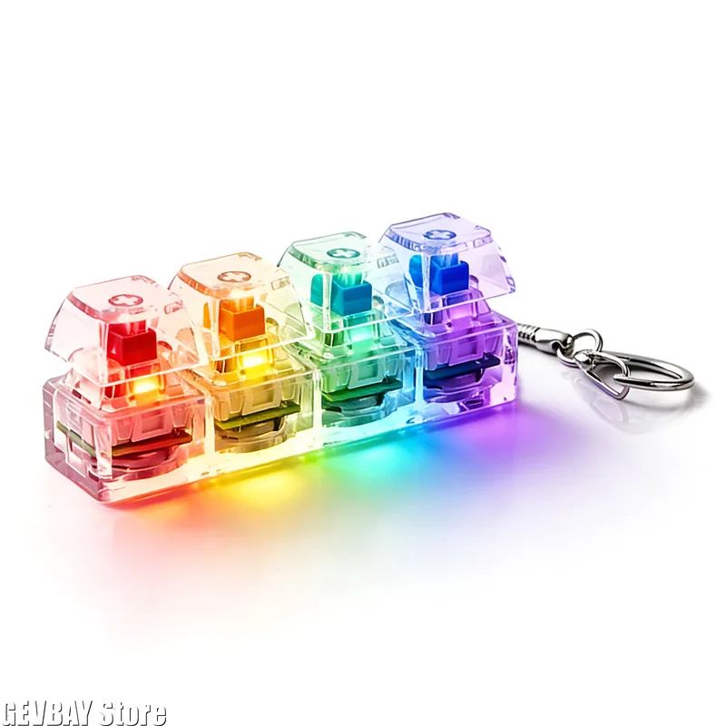 RGB Keyboard Fidget Keychain Toy