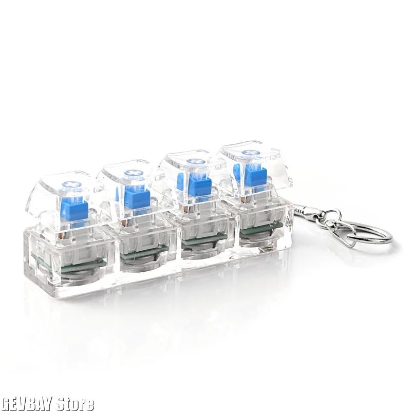 RGB Keyboard Fidget Keychain Toy