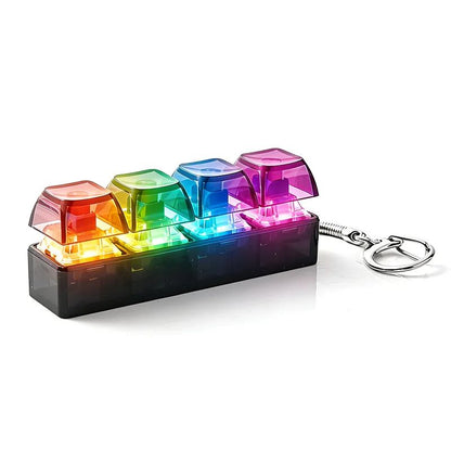 RGB Keyboard Fidget Keychain Toy