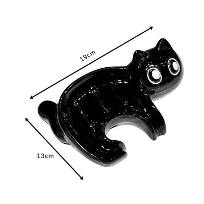 CatFlow Ceramic Soap Holder Dish for Bathroom Sink & Shower