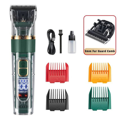 High-Torque Pet Grooming Clipper – Digital Display Cordless Shaver & Precision Trimmer for Dogs & Cats