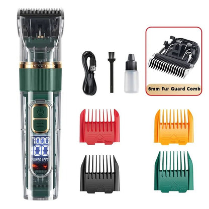 High-Torque Pet Grooming Clipper – Digital Display Cordless Shaver & Precision Trimmer for Dogs & Cats