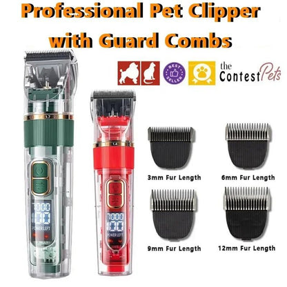 High-Torque Pet Grooming Clipper – Digital Display Cordless Shaver & Precision Trimmer for Dogs & Cats