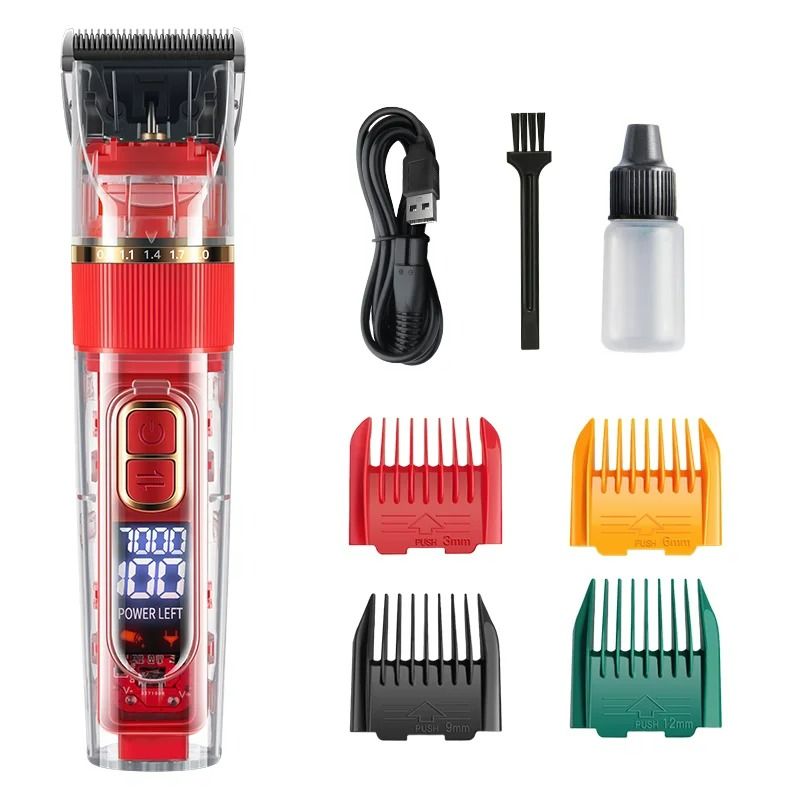 High-Torque Pet Grooming Clipper – Digital Display Cordless Shaver & Precision Trimmer for Dogs & Cats