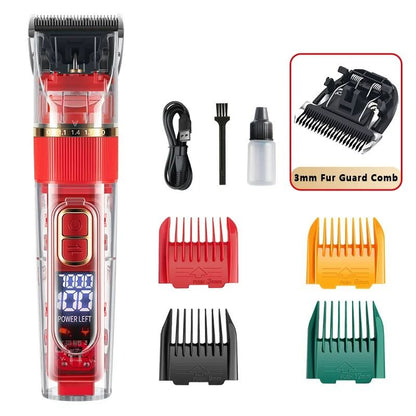 High-Torque Pet Grooming Clipper – Digital Display Cordless Shaver & Precision Trimmer for Dogs & Cats