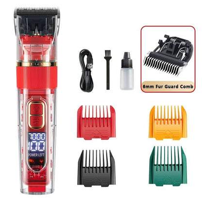 High-Torque Pet Grooming Clipper – Digital Display Cordless Shaver & Precision Trimmer for Dogs & Cats