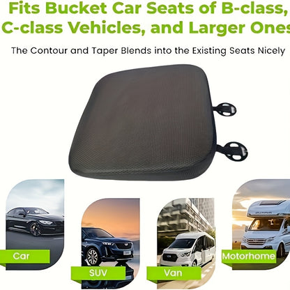 Orthopedic Car Seat Cushion for Long Drives Breathable Memory Foam Seat Pad
