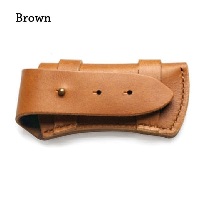 Premium Leather Sheath Knife & Flashlight Holder with Belt Loop