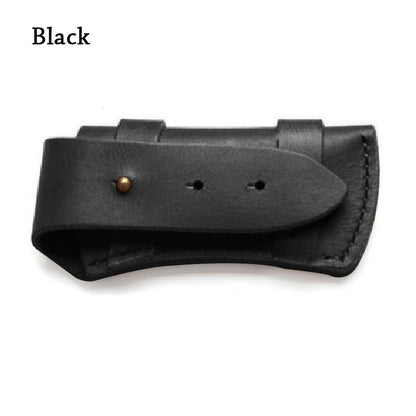 Premium Leather Sheath Knife & Flashlight Holder with Belt Loop