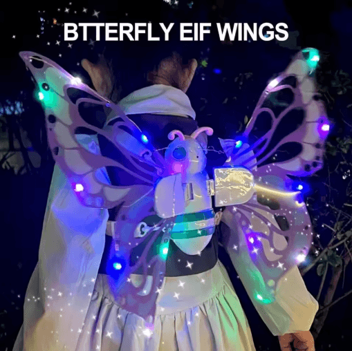 LED Light-Up Fairy Wings Costume for Girls & Kids