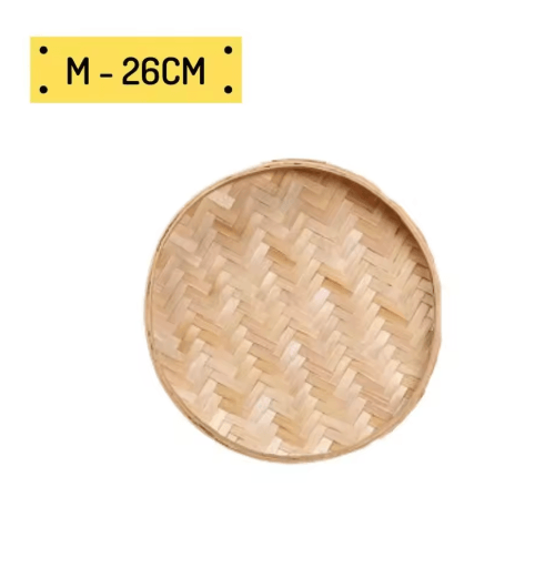 Handwoven Bamboo Basket Tray for Fruit Bread & Home Decoration