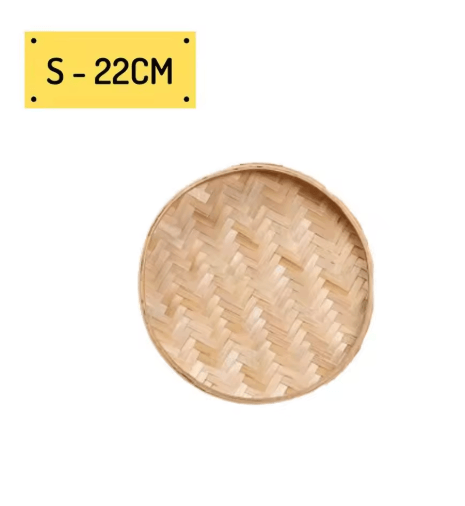 Handwoven Bamboo Basket Tray for Fruit Bread & Home Decoration