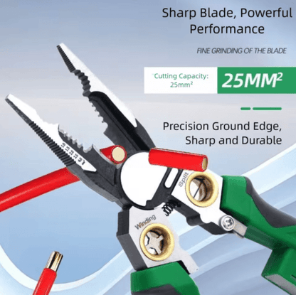 8 in 1 Wire Stripper & Voltage Tester Pliers for Electrical Repairs