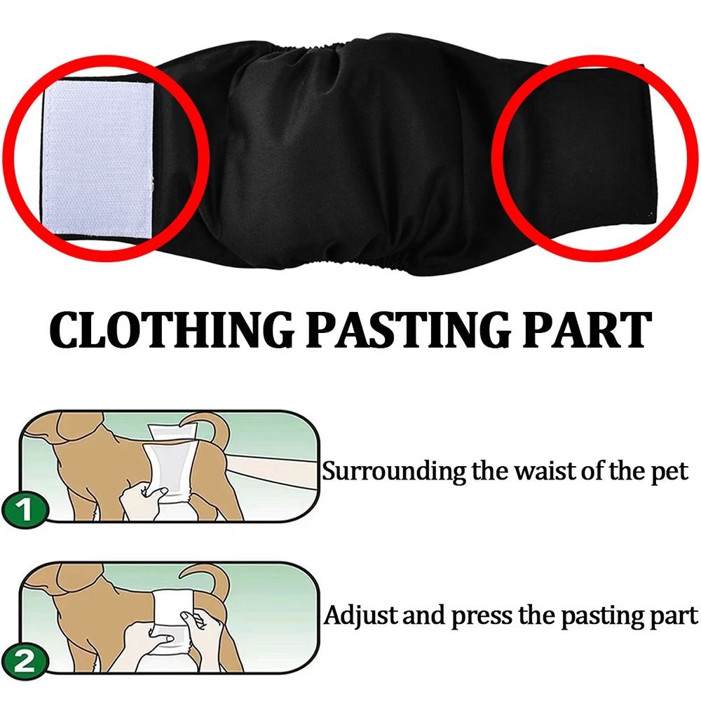 Reusable Male Dog Belly Bands Washable Breathable Pet Diapers 3 Pack