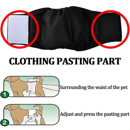 Reusable Male Dog Belly Bands Washable Breathable Pet Diapers 3 Pack