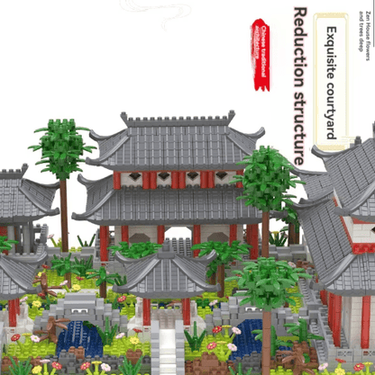 Classic Chinese Garden Mini Building Blocks with LED Light