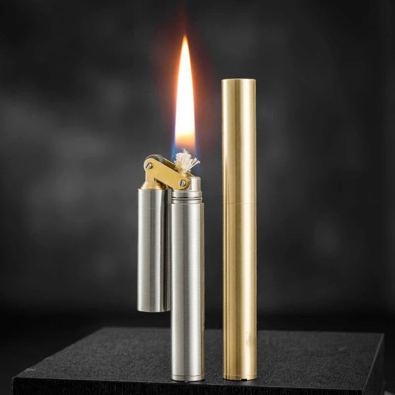 Retro Foldable Refillable Butane Lighter for Camping BBQ and Gift