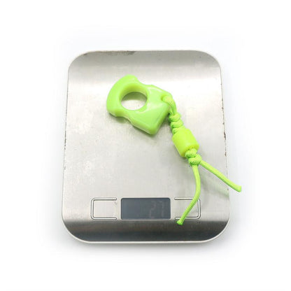 Glow Ring Keychain Outdoor Survival Pendant with Paracord Bag Charm