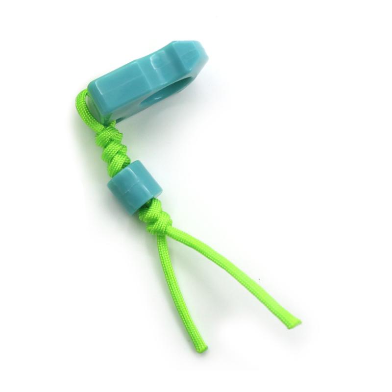 Glow Ring Keychain Outdoor Survival Pendant with Paracord Bag Charm