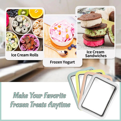 Frozen Swirl Rolled Ice Cream Maker for DIY Frozen Yogurt and Homemade Desserts