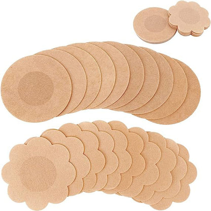 Invisible Nipple Covers Disposable Nipple Stickers & Bra Less Pasties for Smooth Coverage