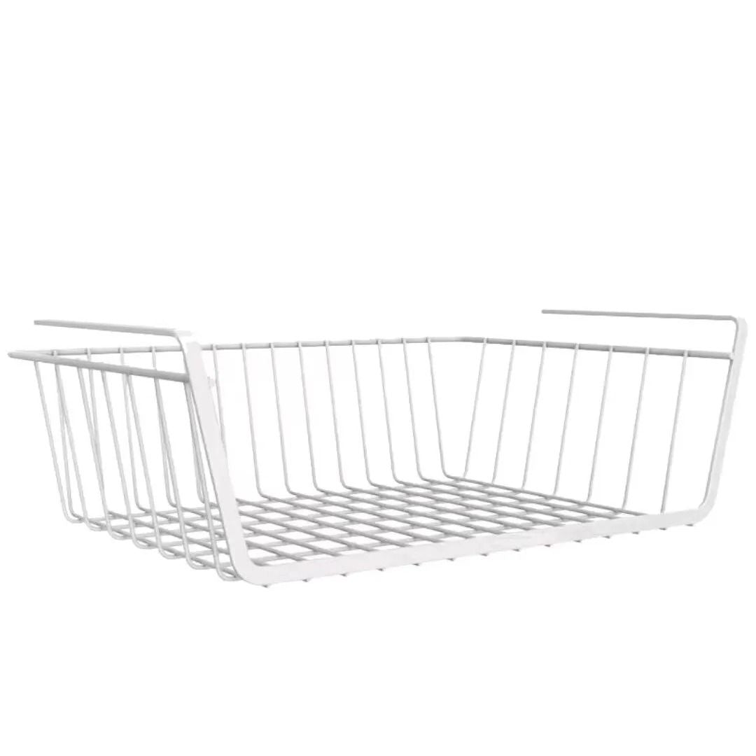 Under-Cabinet Management System – High-Load Iron Mesh Suspension Basket for Kitchen & Wardrobe