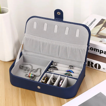 Elegant Travel Jewelry Organizer Case for Rings, Necklaces & Earrings