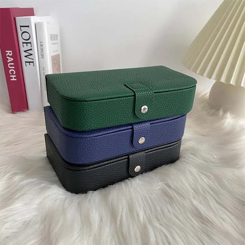 Elegant Travel Jewelry Organizer Case for Rings, Necklaces & Earrings