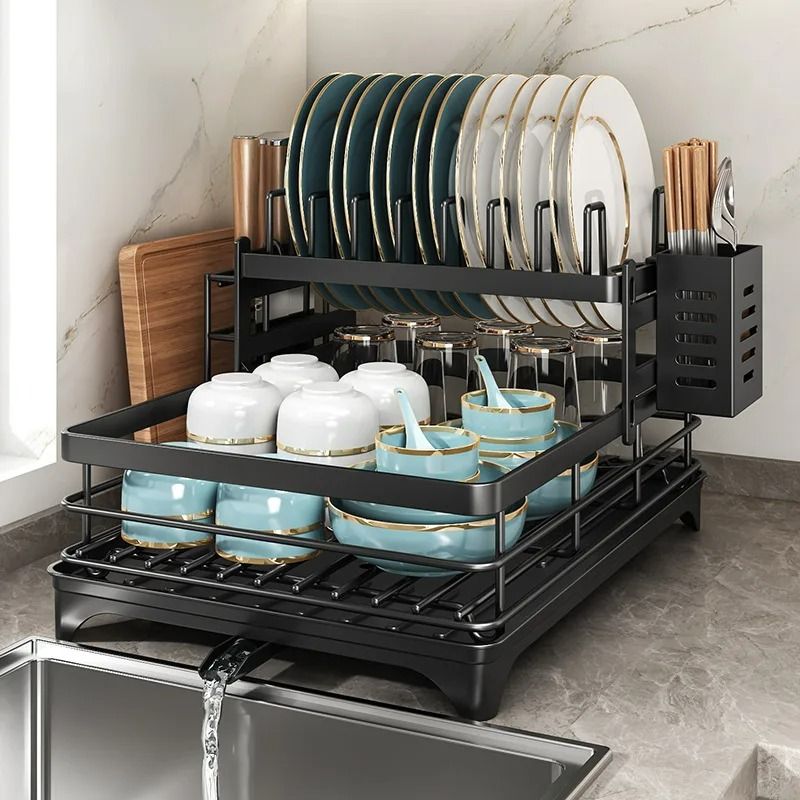 Adjustable Stainless Steel Over-Sink Dish Drying Rack