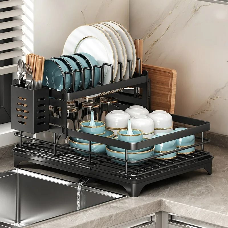 Adjustable Stainless Steel Over-Sink Dish Drying Rack