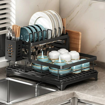 Adjustable Stainless Steel Over-Sink Dish Drying Rack