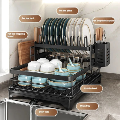 Adjustable Stainless Steel Over-Sink Dish Drying Rack