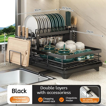 Adjustable Stainless Steel Over-Sink Dish Drying Rack