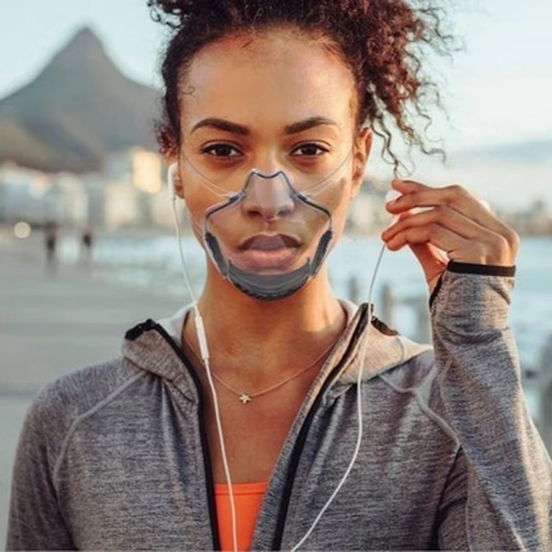 Transparent Moto Cycling Face Shield Windproof Dustproof Mask