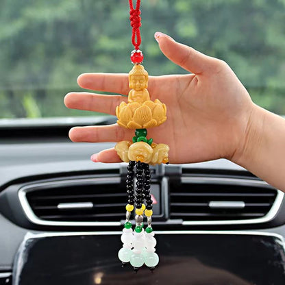 Chinese Style Buddha Pixiu Car Pendant for Peaceful Driving