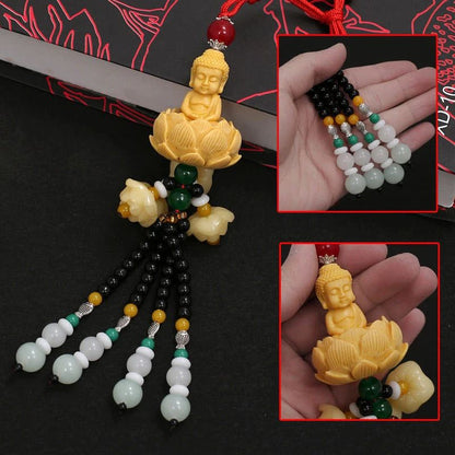 Chinese Style Buddha Pixiu Car Pendant for Peaceful Driving