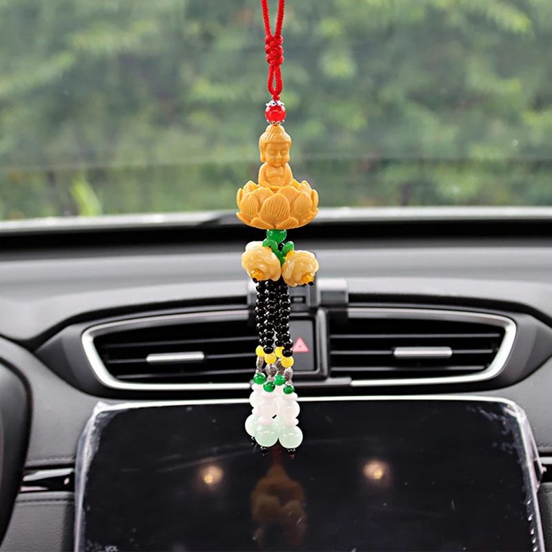 Chinese Style Buddha Pixiu Car Pendant for Peaceful Driving