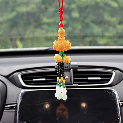 Chinese Style Buddha Pixiu Car Pendant for Peaceful Driving