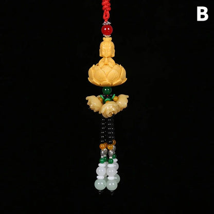 Chinese Style Buddha Pixiu Car Pendant for Peaceful Driving